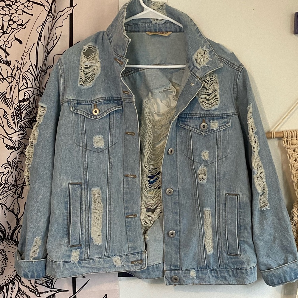 Destroyed jean jacket